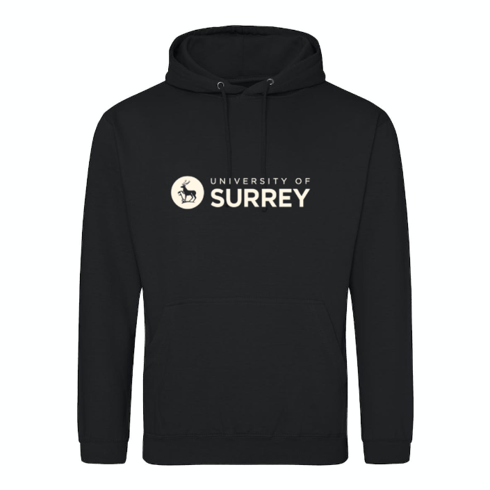 Surrey Hoodie Black WHITE LOGO