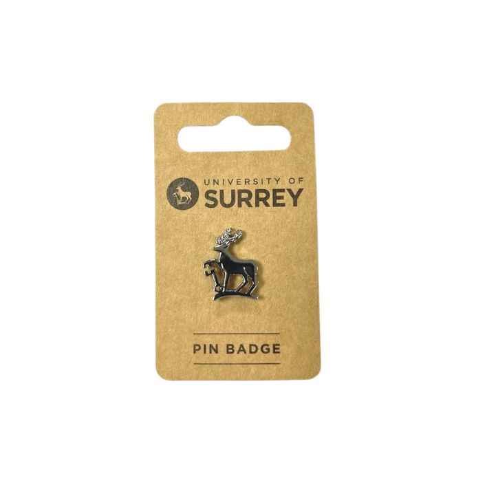 Stag Chromium Pin Badge - Silver