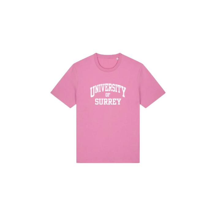 College Logo T-shirt - Bubble Pink