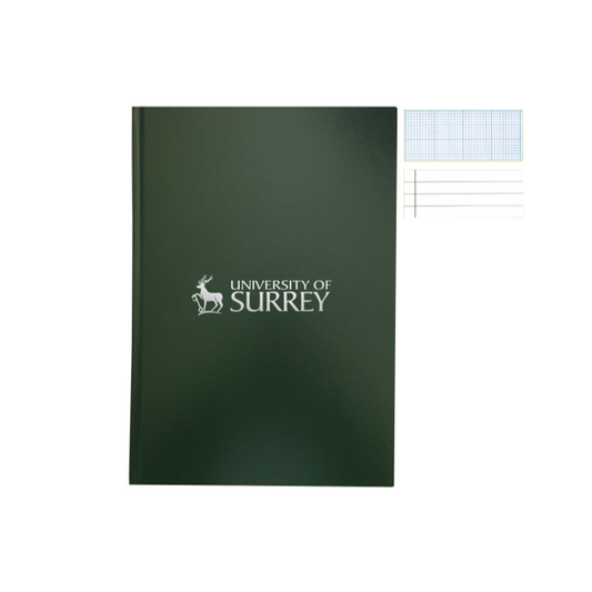 Laboratory Book  Crested -Hardback Green